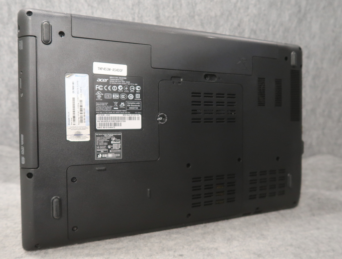 ACER TravelMate TMP453M-A54D0F Core i5-3210M 2.5GHz 4GB DVDスーパーマルチ ノート ジャンク★ N38887_画像5