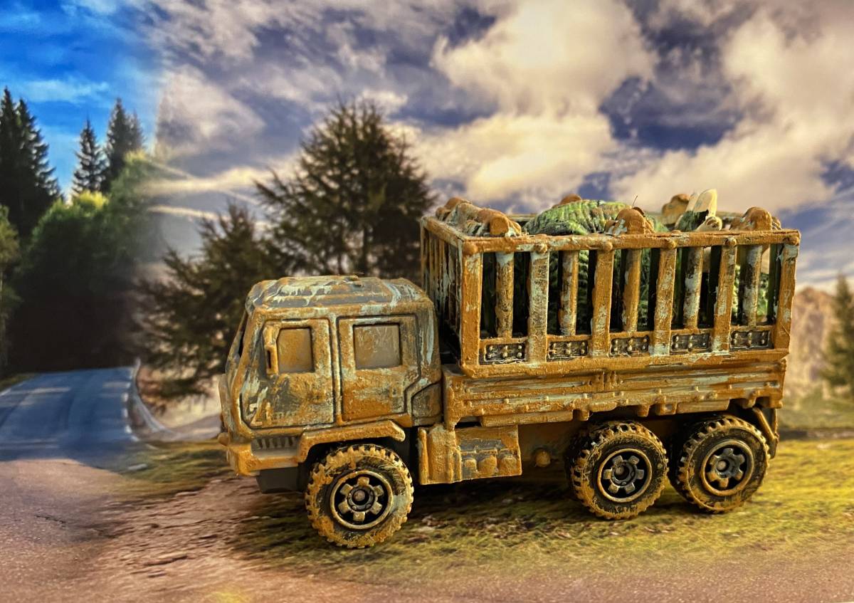 ジュラシックパーク　ジュラシックワールド　トラック　恐竜　1/64　改造品_画像3