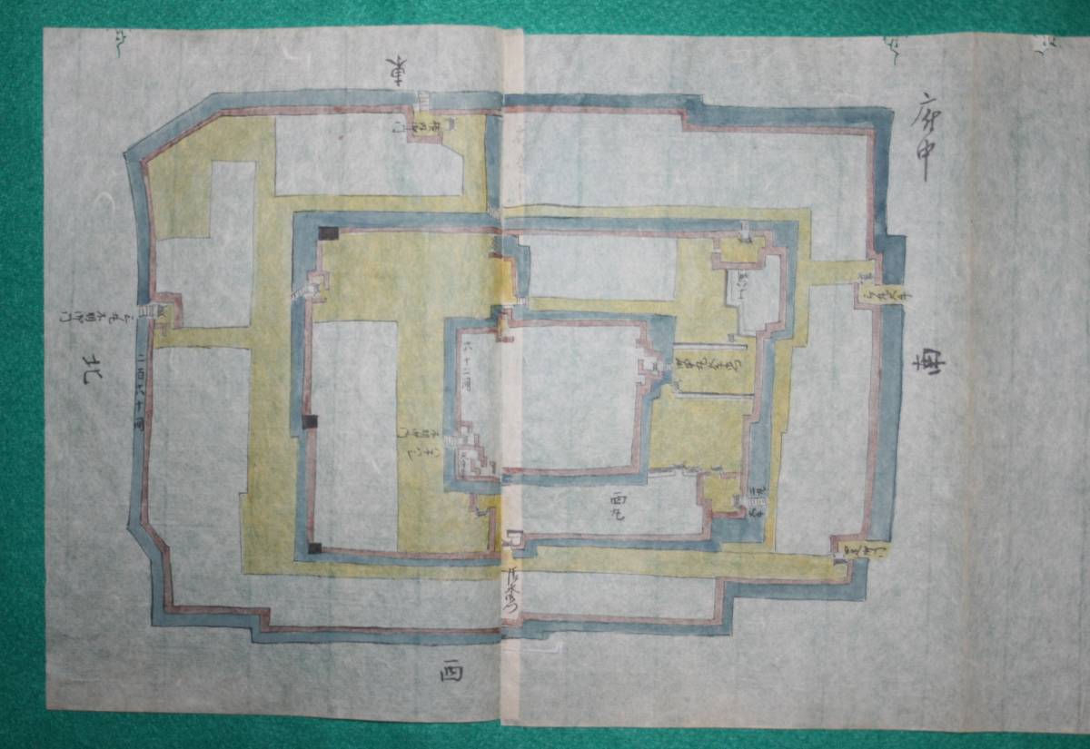 絵図 (城郭図)静岡県 駿河國 駿河府中城 静岡城 歴史資料 インテリア-