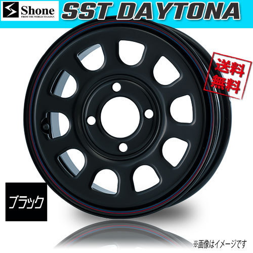 ホイール新品 4本セット SHONE SST DAYTONA ブラック FR55キャップ別売 デイトナ 12インチ 4H100 4J+40 φ67 業販4本購入で送料無料_画像1