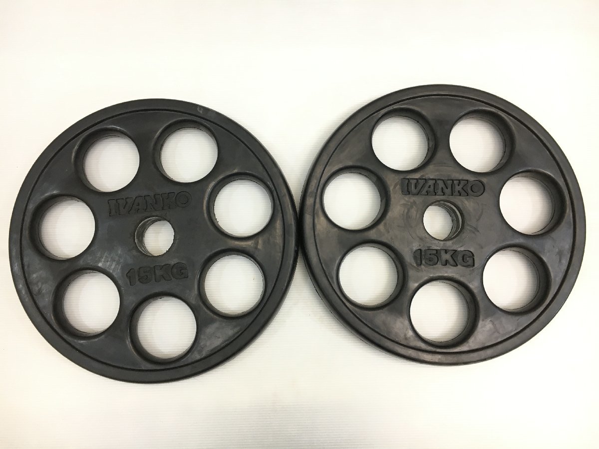 IVANKO イヴァンコ オリンピックプレート 15kg×2 計 30kg 穴径 50mm 筋