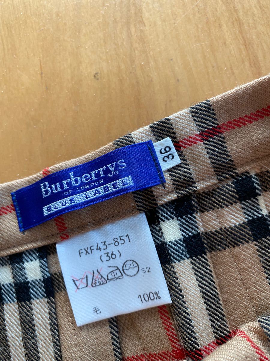 バーバリーブルーレーベル ノバチェック巻きスカート 36 BURBERRY 美品