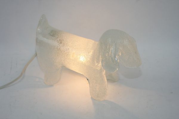 宅配便配送 Yahoo!オークション - 岩田ガラス IWATA GLASS 犬型 ランプ 工芸品