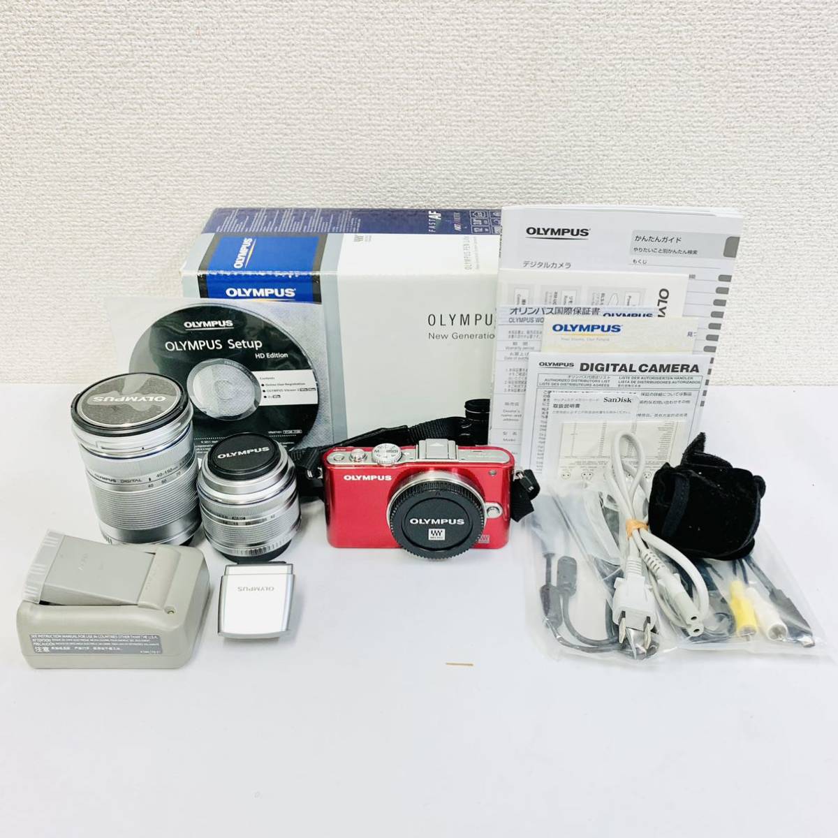 OLYMPUS PEN Lite E-PL3 ダブルズーム 14-42/40-150 オリンパス NN8506