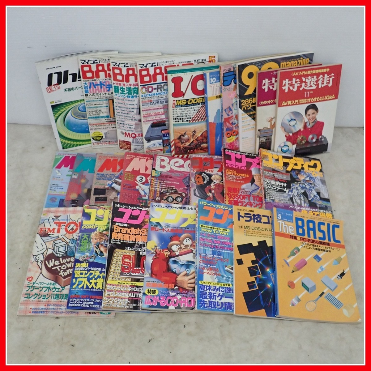 * monthly comp tea k/MSX FAN/ Techno Police / microcomputer BASIC etc. computer / retro game magazine together large amount set [40