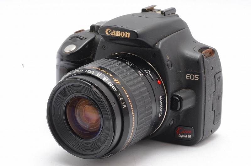●初心者にもお勧め● キャノン Canon Kiss N Digital 一眼レフ+EF 35-80mm F4-5.6 USM x 純正＆標準レンズ Set＜取説,CD付,充電器＞2t7948_画像2