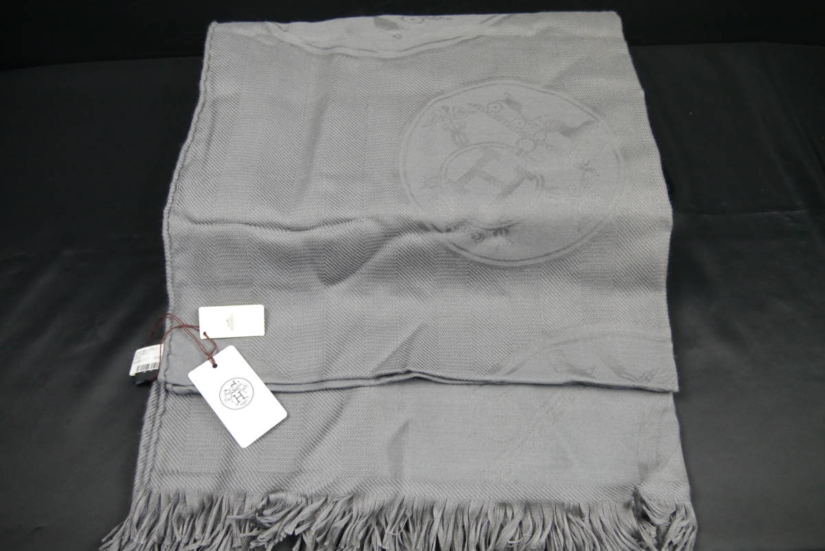 美品/タグ付き HERMES/エルメス ストール/マフラー シルク/カシミヤ