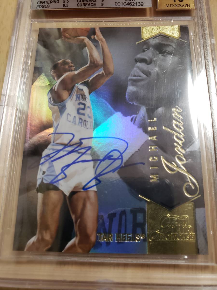 SSP автограф 2014 -15 Flair Fleer Retro Showcase Row1 MICHAEL JORDAN Auto / Michael Jordan Autograph