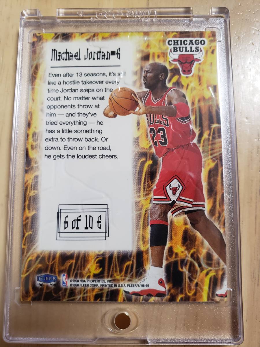 1998 -99 Fleer Tradition Electrifying MICHAEL JORDAN / マイケル ジョーダン #6 Insert _画像7