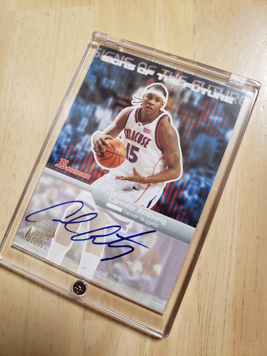 サイン 2003 -04 Bowman Sign of the Future CARMELO ANTHONY Auto RC / カーメロ アンソニー Autograph _画像9