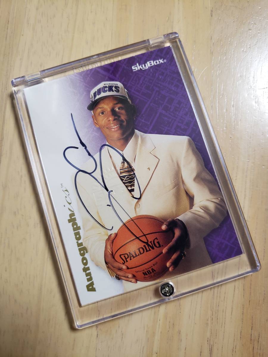 サイン 1996 -97 Skybox Autographics RAY ALLEN Auto RC / レイ