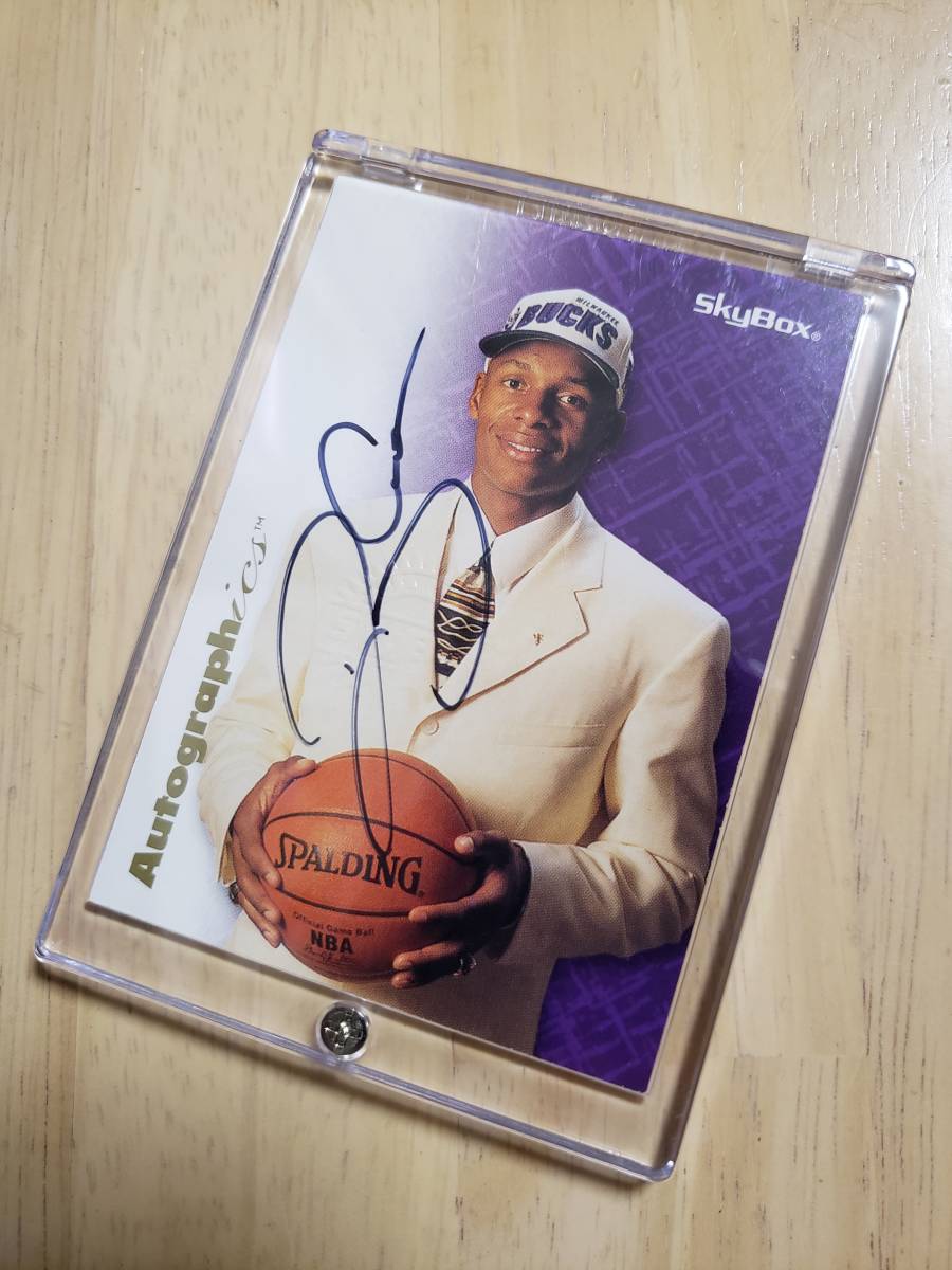 サイン 1996 -97 Skybox Autographics RAY ALLEN Auto RC / レイ
