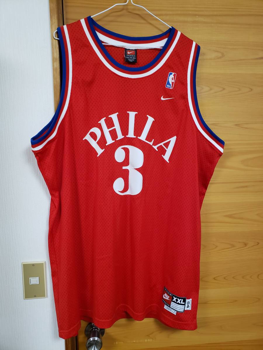 NIKE ALLEN IVERSON Swingman Philadelphia 76ers Jersey Size (2XL) / アレン アイバーソン _画像5