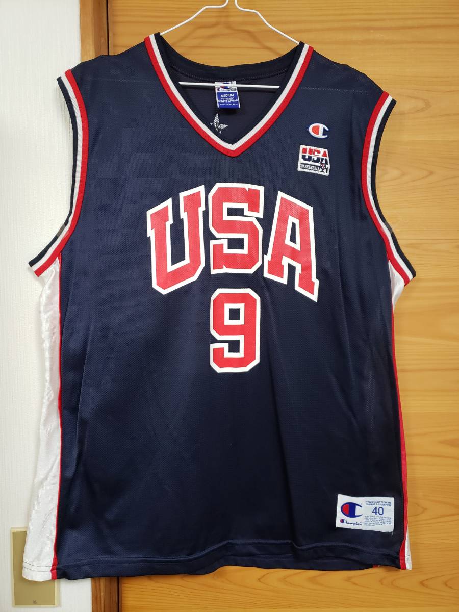 Champion USA Olympic VINCE CARTER Jersey Size Adult 40 / ビンス カーター #9