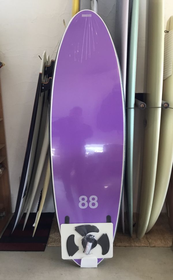 New! 88 SURFBOARDS / 88 / Thruster 6`4 Round Tail Olive / Purple_画像2