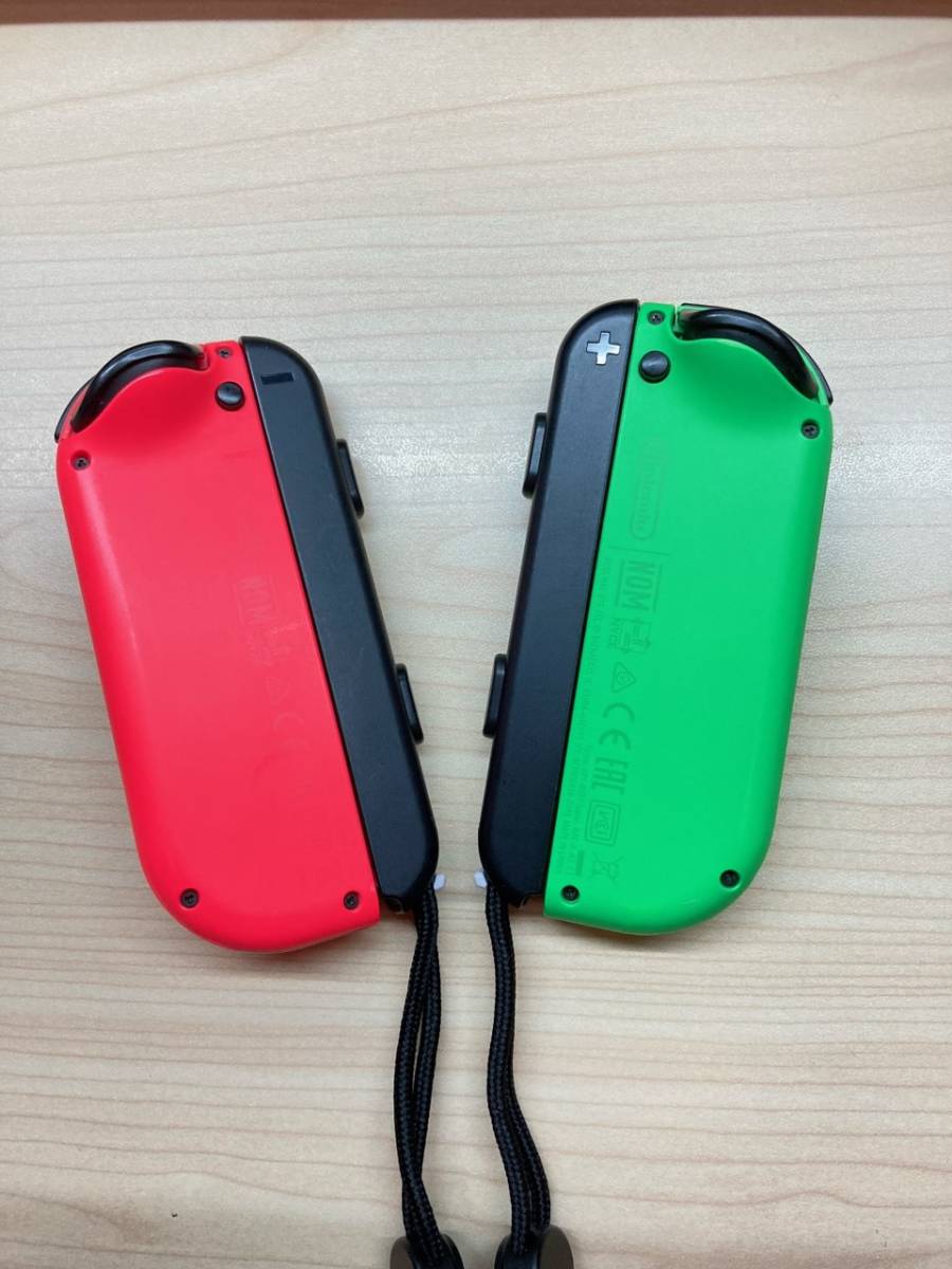 動作確認済 Nintendo Switch ニンテンドー スイッチ 任天堂 Joy-Con ジョイコン joycon L R ネオングリーン ネオンレッド ストラップセット