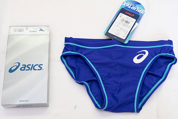 競パン ASM101 ブルー Mサイズ asics アシックス SPURTeX レギュラー fina承認 メンズ競泳水着 Vパンツ 送料無料 新品 箱付