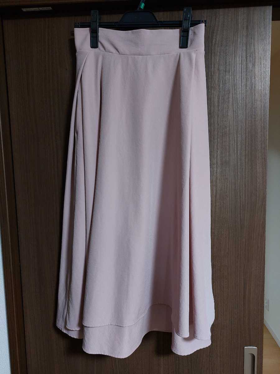 ナノユニバース 無地フレアスカート 38サイズ ピンク色