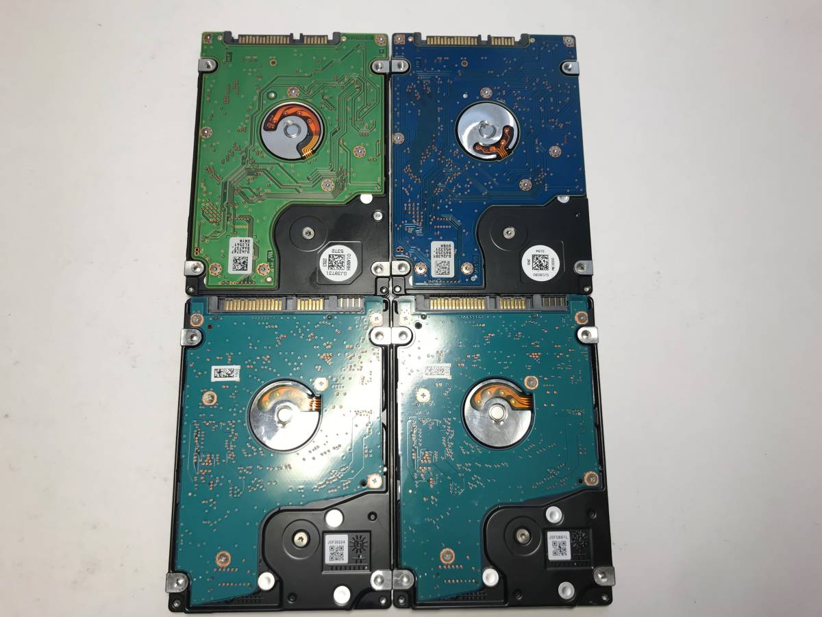 中古パーツ 2.5 インチ SATA 内蔵ハードディスク 厚さ7mm 320GB HDD 4台セット売り 正常品 320-22_画像2