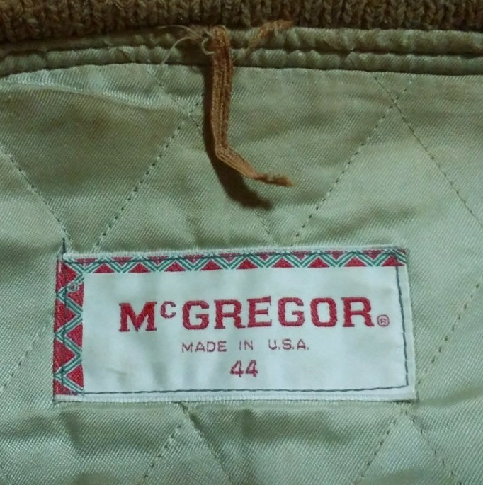 70s USA製 McGREGOR レザー×ニット ジャケット vintage スエードジャケット レザージャケット マクレガー