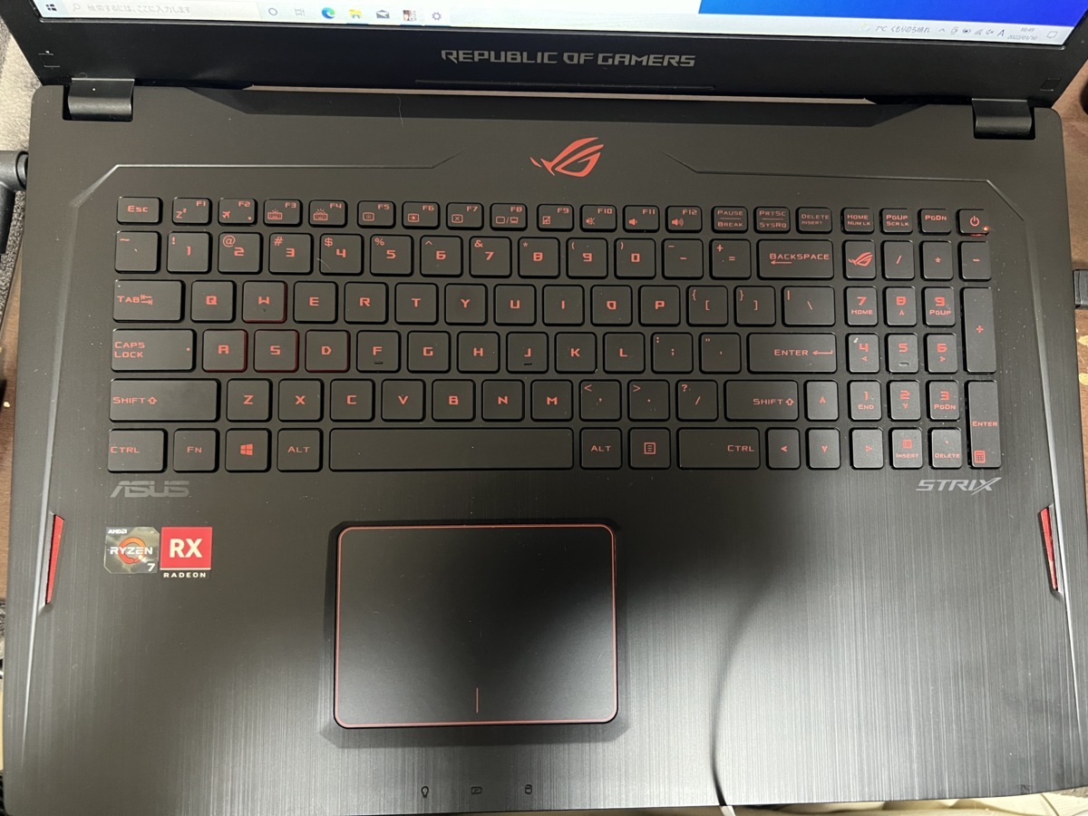 ASUS GL702ZC-R7 ゲーミングノートPC Win10/RX580/17.3型FHD/Ryzen7 1700(8コア16スレ)/16GB/M.2 256GB SSD/HDD1TB/Microsoft office2019_画像3