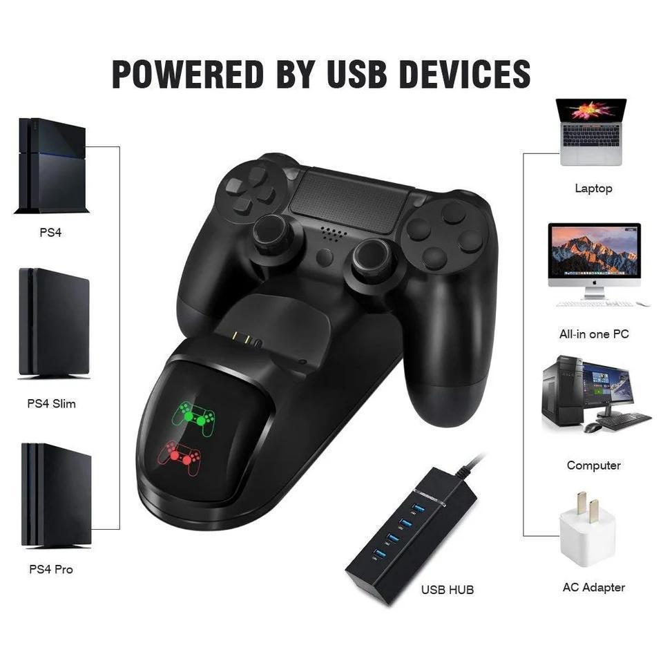 PS4 コントローラー 充電器 充電スタンド 2台同時充電 DUALSHOCK
