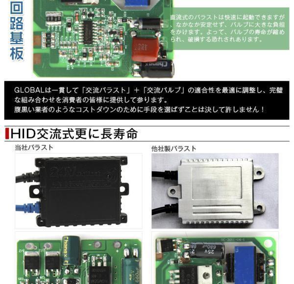  three year guarantee 24V exclusive use 35wHID kit foglamp H7 thin type ballast 