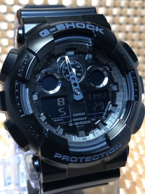 新品 CASIO カシオ 正規品 G-SHOCK ジーショック Gショック 腕時計 ブラック アナデジ スポーツ 多機能腕時計 防水 メンズ GA-100CF-1A_画像5