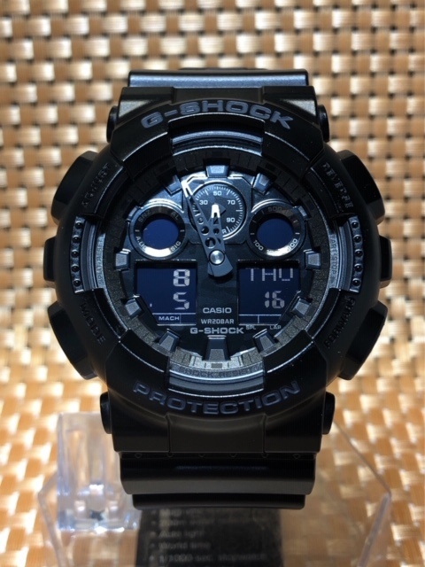 新品 CASIO カシオ 正規品 G-SHOCK ジーショック Gショック 腕時計 ブラック アナデジ スポーツ 多機能腕時計 防水 メンズ GA-100CF-1A_画像2
