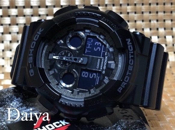 新品 CASIO カシオ 正規品 G-SHOCK ジーショック Gショック 腕時計 ブラック アナデジ スポーツ 多機能腕時計 防水 メンズ GA-100CF-1A_画像1