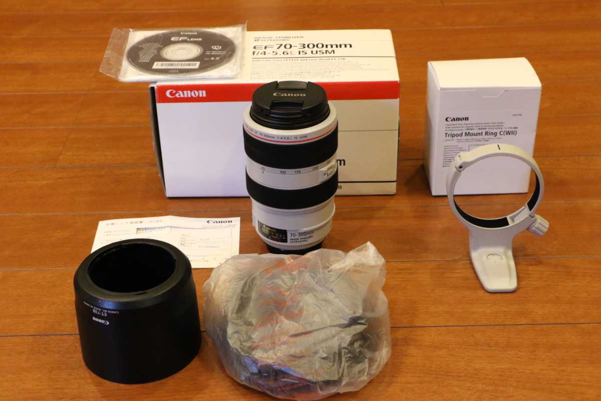 新品同様 Canon EF 70-300mm f4-5.6 L IS USM + 三脚座 Tripod Mount