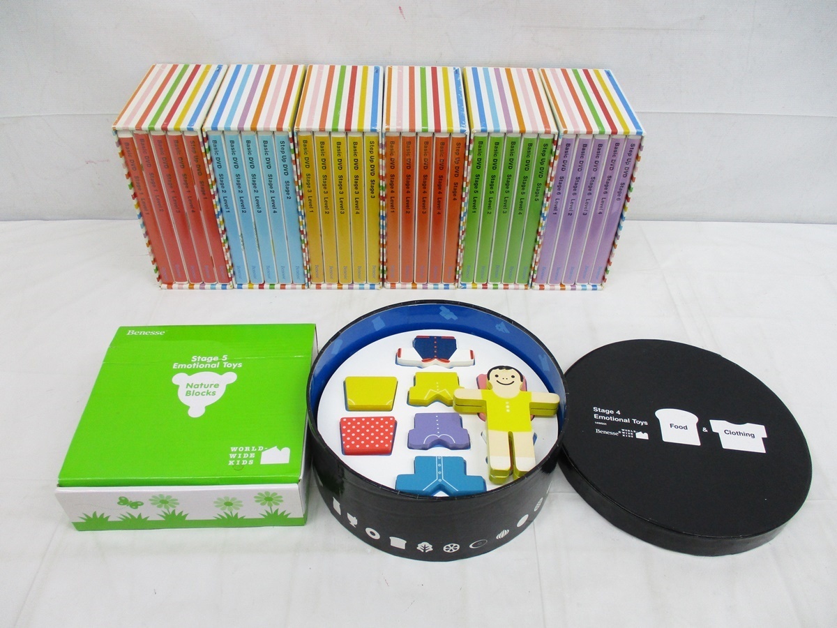 7784P ベネッセ ワールドワイドキッズ Worldwide Kids English☆ Stage1-6 DVD FoodClothing  Nature Blocks ☆幼児英語 教材 おもちゃ