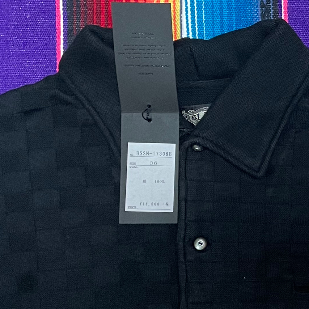 新品! BLACK SIGN(ブラックサイン) Pearl x Checker Blocks Short Sleeve Sports Shirt 36 ROCKABILLY(ロカビリー) VINTAGE(ヴィンテージ)_画像4