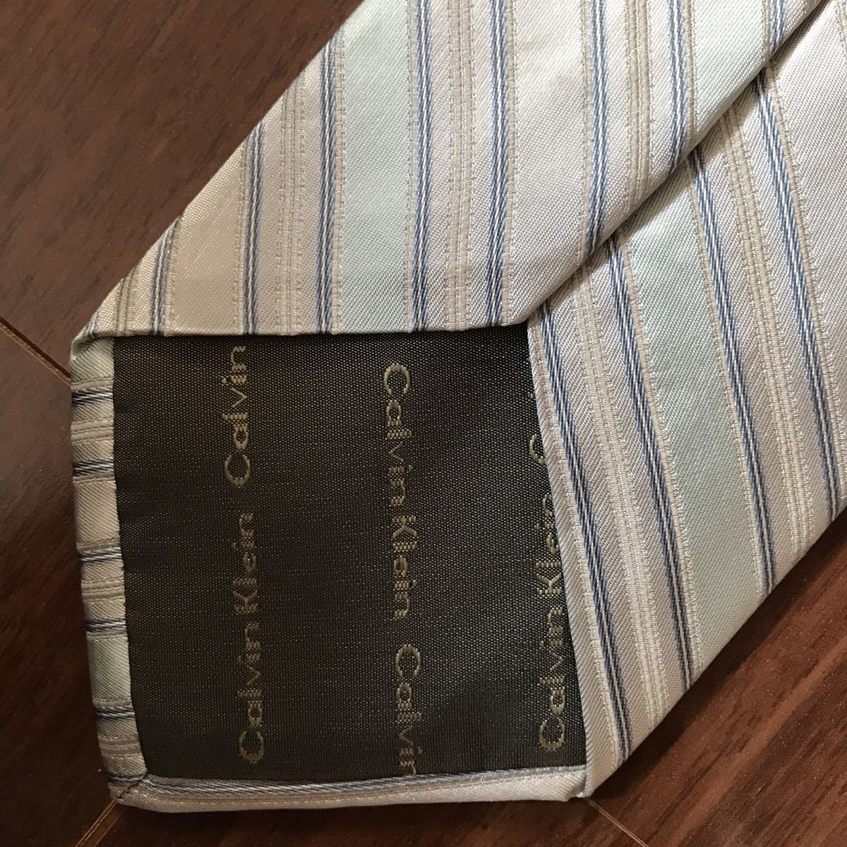 Calvin Klien Calvin Klein necktie light green × beige 