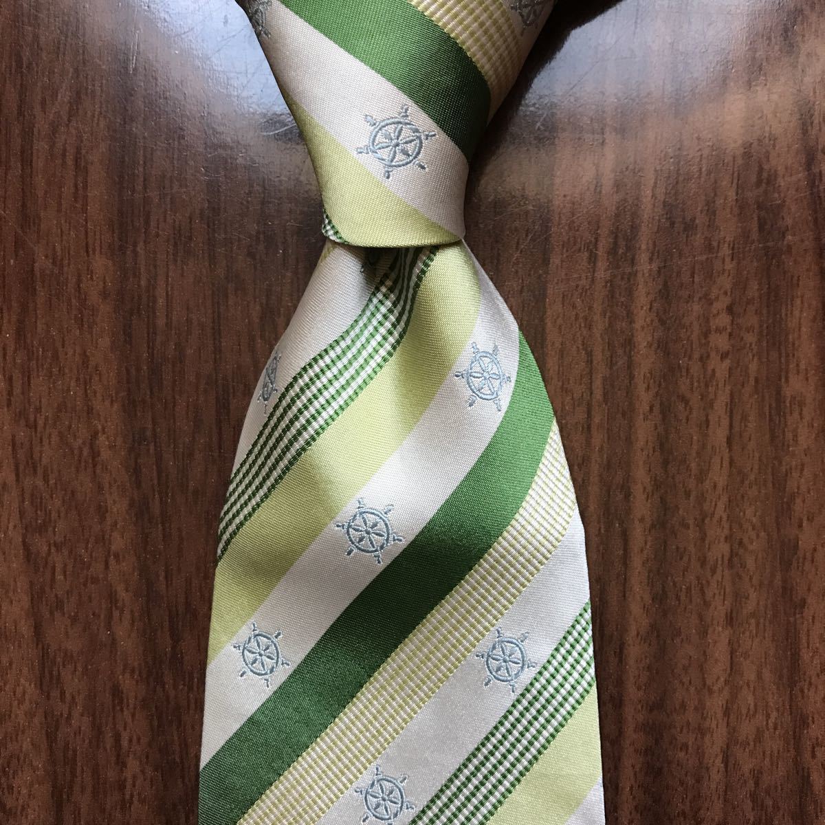 TRUSSARDI Trussardi галстук зеленый × бежевый полоса 