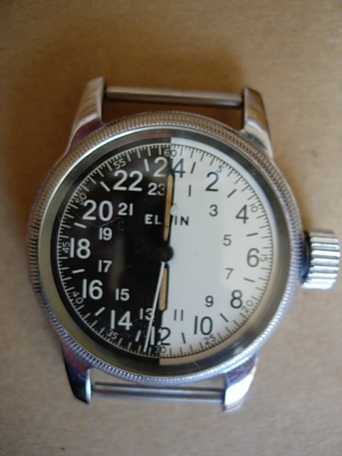 WW2 the US armed forces the truth thing Elgin 24H military watch 