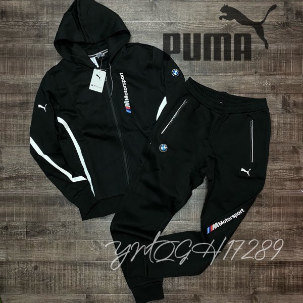 【税込?送料無料】 MMS BMW x プーマ PUMA フーデッド M 黒 01 595190 595189 上下セット パンツ & ジャケット スウェット その他 【税込?送料無料】 MMS BMW x プーマ PUMA フーデッド M 黒 01 595190 595189 上下セット パンツ & ジャケット スウェット その他
