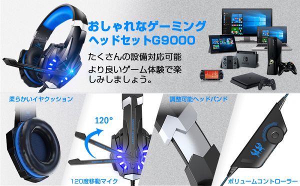 ゲーミングヘッドセット 送料無料 switch PS4 任天堂 対応 3.5mm ゲーミングヘッドホン 高音質 ゲーム用 ヘッドホン パソコン EJ002_画像2
