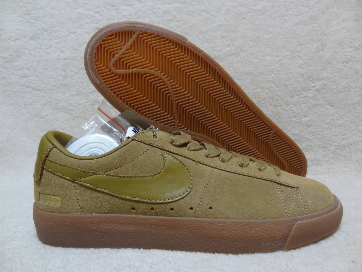 国内正規 SUPREME×NIKE BLAZER LOW GT QS GOLDEN BEIGE US9 27cm 新品 シュプリーム ブレザー グラントテイラー GRANT TAYLOR 半タグ付き_画像4