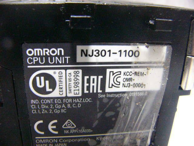 半額 OMRON オムロン NJ301-1100 セット sushitai.com.mx