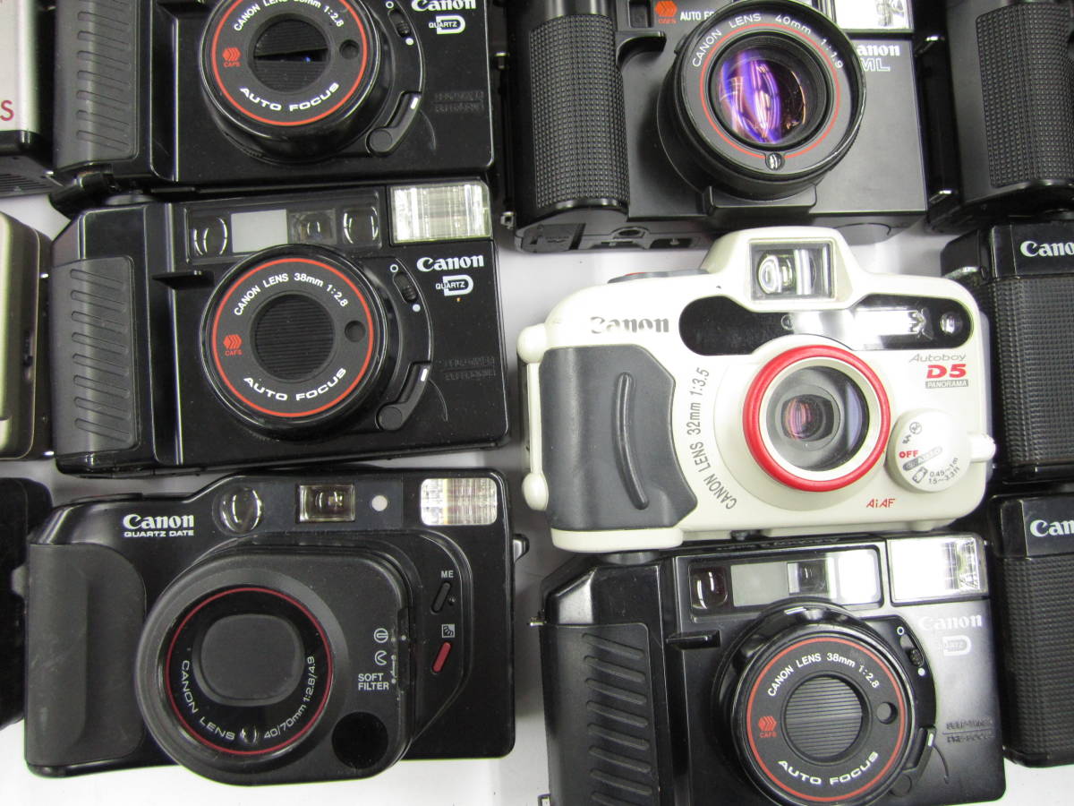 (2200)ジャンク カメラ Canon AceboyPANORAMA Autoboy2QD AutoboyZOOM105 AF35M 等 まとめて 大量セット 30台 動作未確認 同梱発送不可_画像5