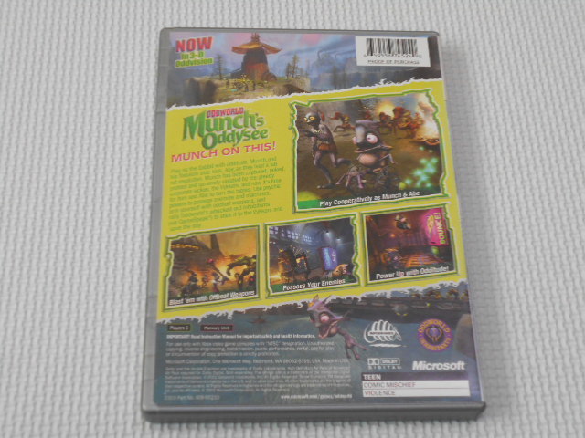 xbox*ODDWORLD Munch\'s Oddysee PLATINUM HITS overseas edition * box attaching * instructions attaching * soft attaching 