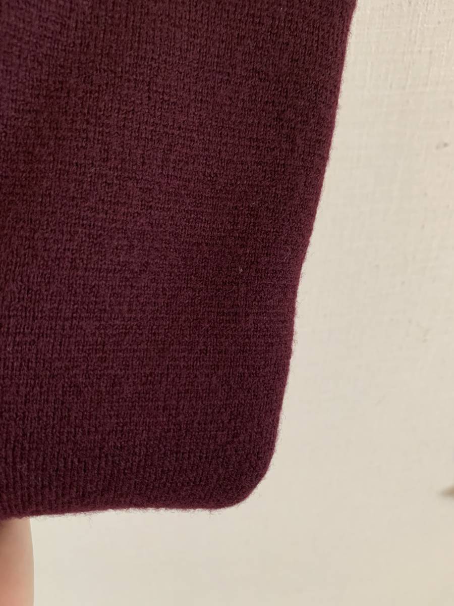 J&M DAVIDSON wool knitted One-piece bordeaux wine color Davidson *