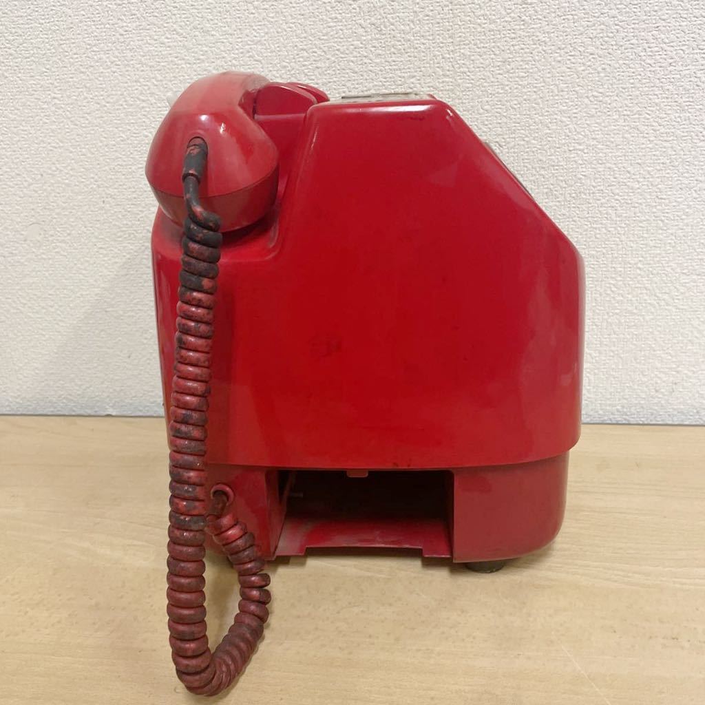 Japan electro- confidence telephone . company public telephone red telephone 671-A2 dial type telephone machine Showa Retro that time thing cheap selling out start *a