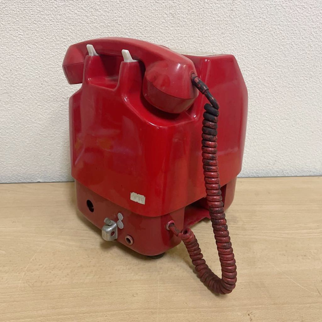  Japan electro- confidence telephone . company public telephone red telephone 671-A2 dial type telephone machine Showa Retro that time thing cheap selling out start *a