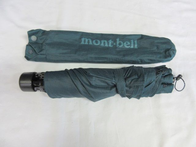 1J164SZ◎モンベル　mont-bell　折りたたみ傘　 軽量　グリーン ◎中古品_画像1