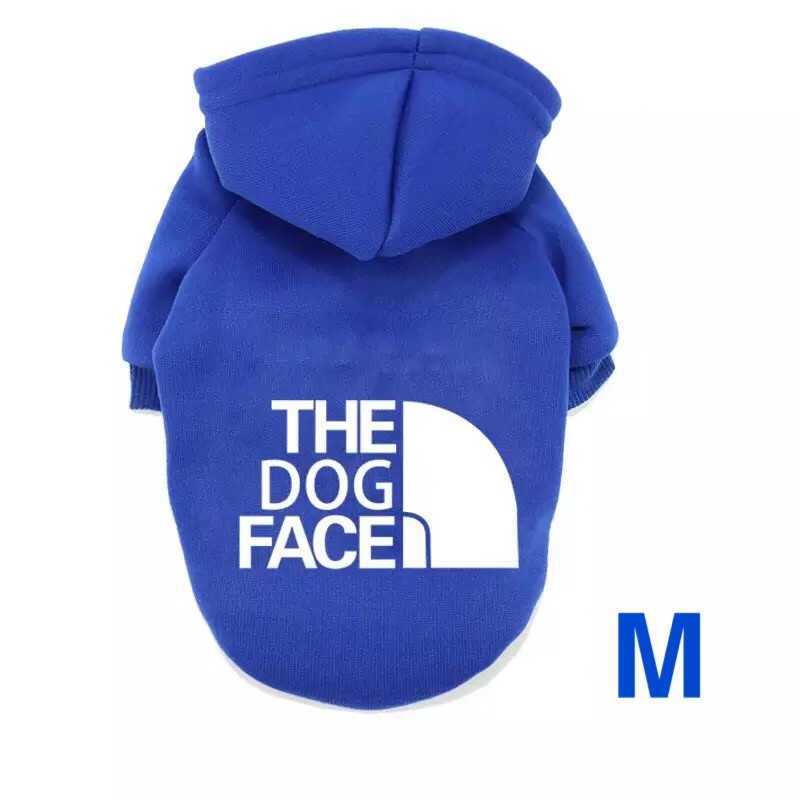 最大74%OFFクーポン 3周年記念イベントが Thedogfaceドッグフェイス 犬服パーカーペット用洋服ドッグウェア青Mサイズ