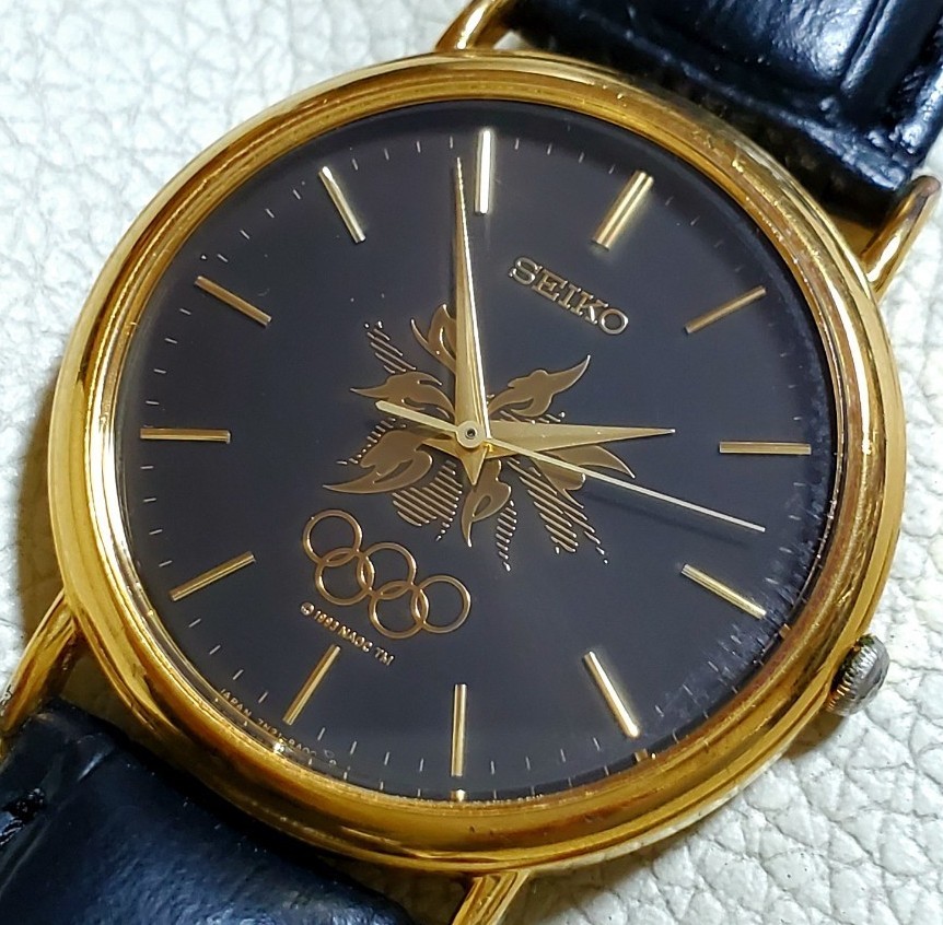 レア SEIKO セイコー 長野オリンピック限定モデル ブラック クォーツ