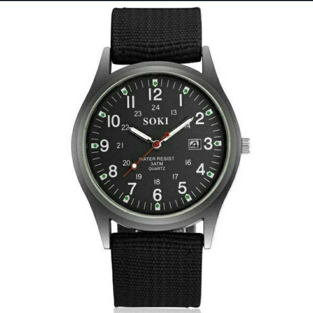 新品　腕時計　ARMY カジュアル　カレンダー　黒 　3_画像2