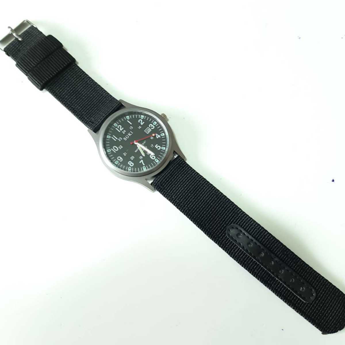 新品　腕時計　ARMY カジュアル　カレンダー　黒 　3_画像4